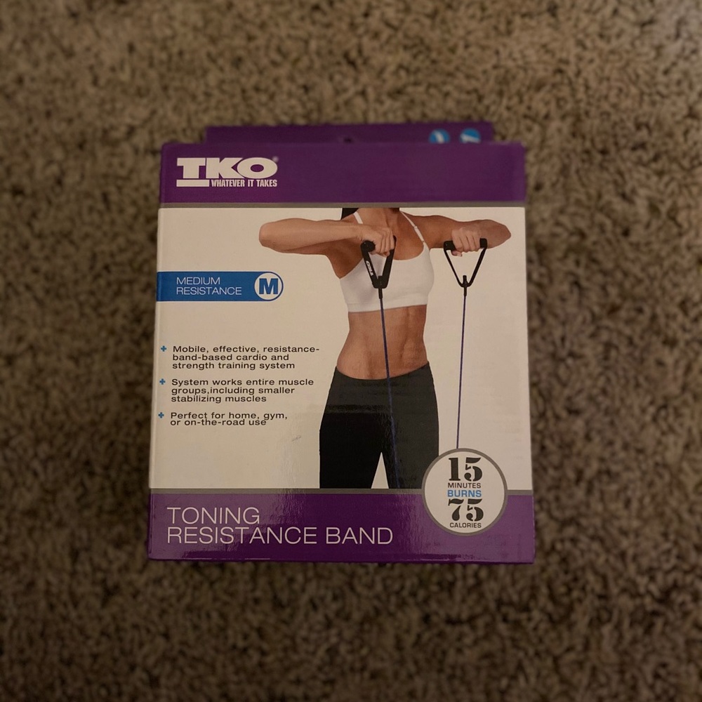 TKO Blue Toning Resistance Band Medium Resist NWT